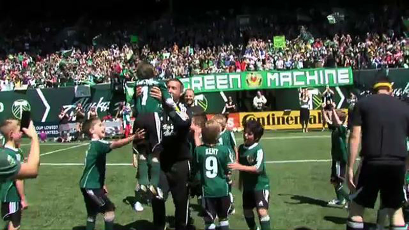 Illustration for article titled Timbers Play Make-A-Wish Game, Kid With Cancer Scores Winning Goal